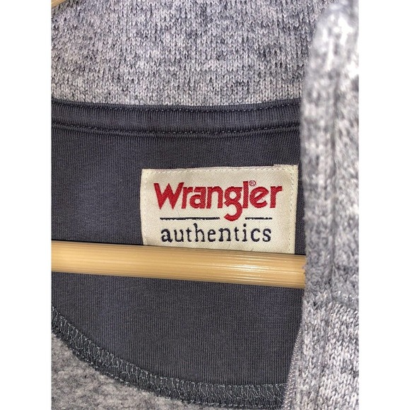Wrangler Authentics Rugged Pullover Sweater Gray Marbled Large ~ - Picture 3 of 4